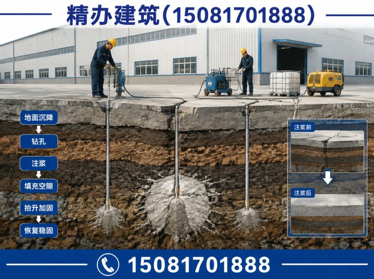 曲周县厂房地面下沉注浆展示图